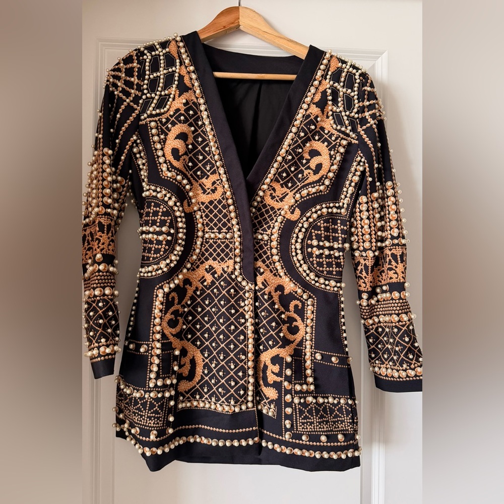 Black and Gold Embellished Jacket